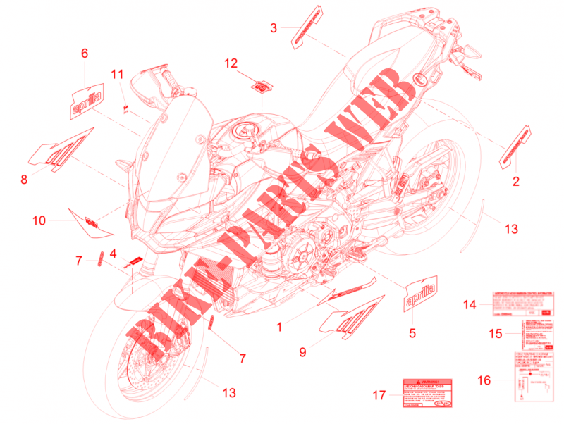 Decal for Aprilia Caponord Rally 2016