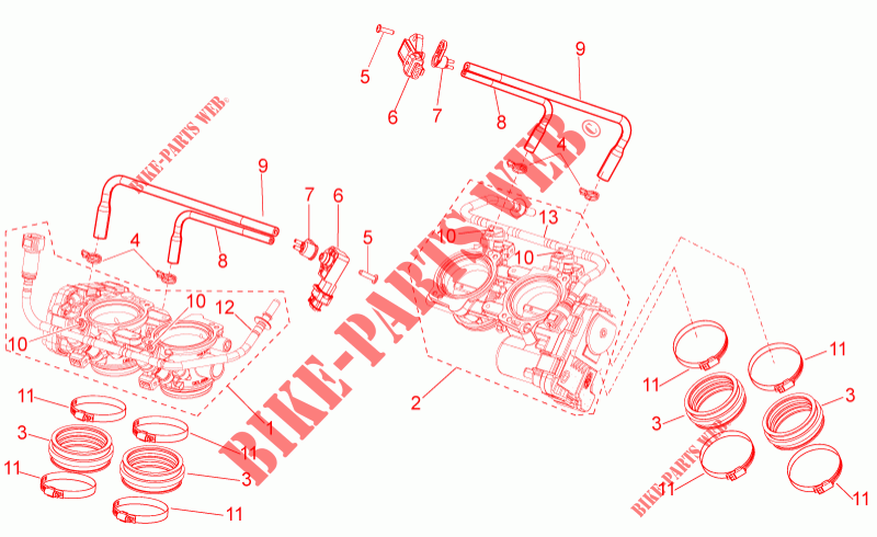 Throttle body for Aprilia RSV4 1000 RF 2018
