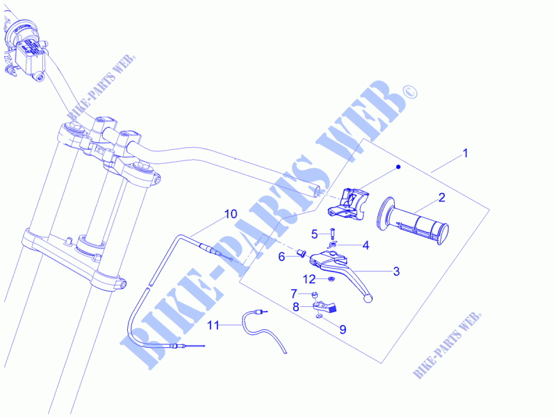 Clutch control for Aprilia RX 50 Factory E4 2018