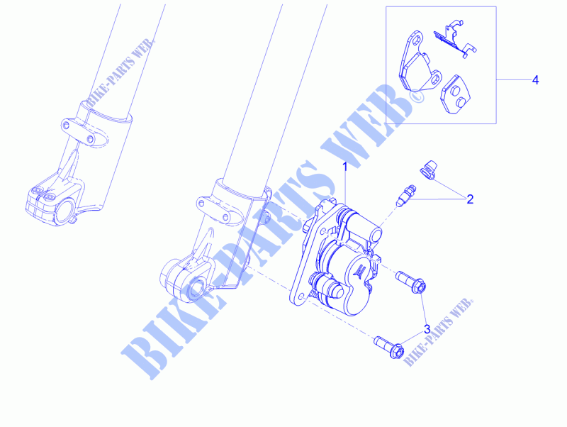 Front brake caliper for Aprilia RX 50 Factory E4 2018