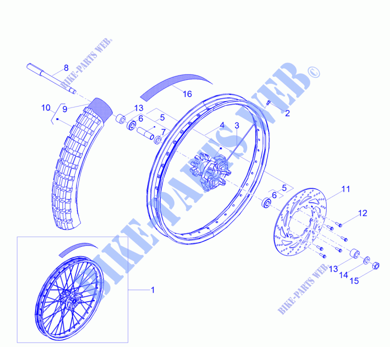Front wheel for Aprilia RX 50 Factory E4 2018