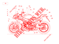 Plate set and decal for Aprilia Tuono V4 Factory 1100  Euro 4 Superpole ABS 2019