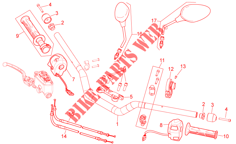 Handlebar   Controls for Aprilia NA Mana GT 2012