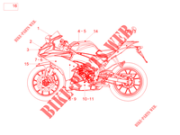 STICKERS for Aprilia RS 125 4T Euro 5 ABS 2021