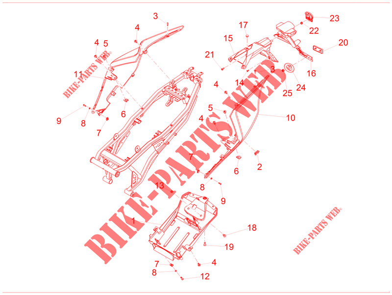 REAR FAIRINGS for Aprilia RS4 50 2T 2014
