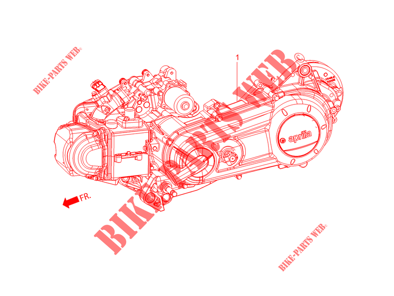 ENGINE ASSEMPLY for Aprilia SR Motard 160 ABS BSVI CKD 2020