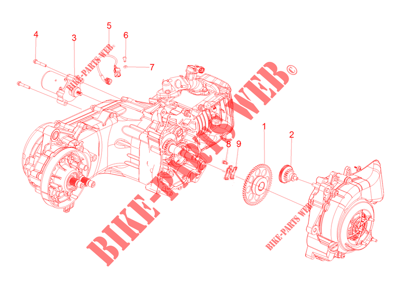 Starting motor for Aprilia SR Motard 160 ABS BSVI CKD 2020
