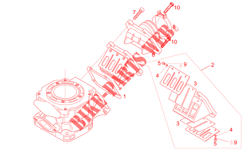 Carburettor flange for Aprilia RS 125 2000