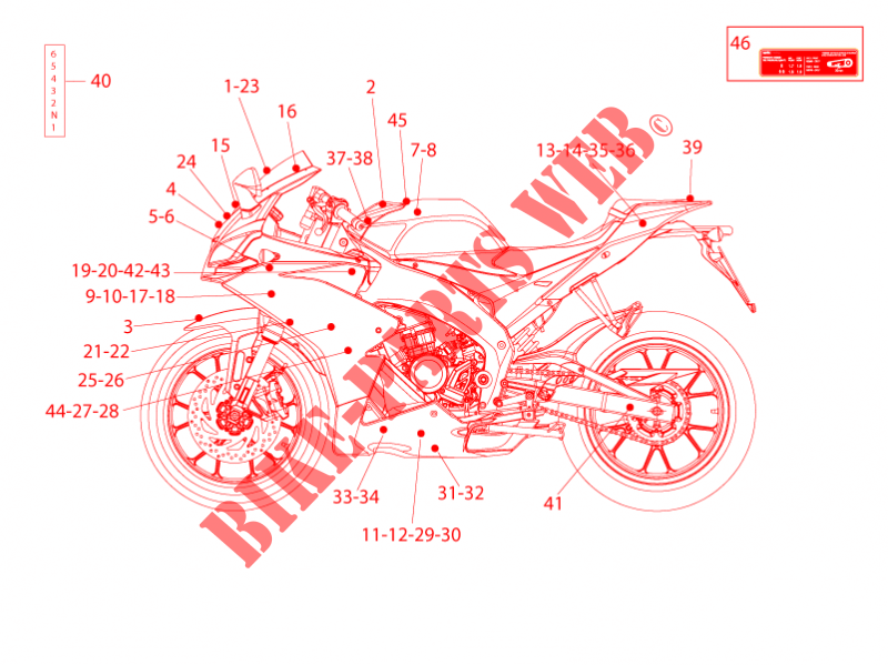 Decal for Aprilia RS4 125 4T 2011