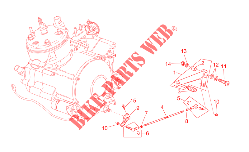 Gear lever for Aprilia RS 50 2000