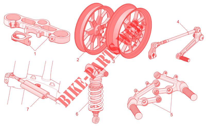 Acc.   Cyclistic components for Aprilia RSV 1000 2005