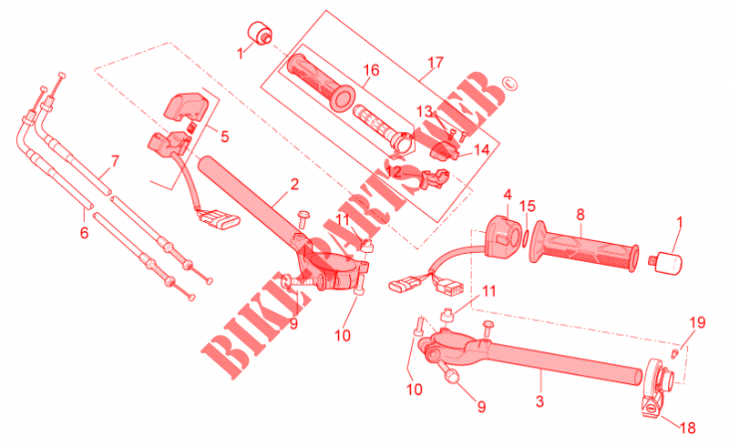 Handlebar   Controls for Aprilia RSV4 1000 APRC Factory ABS 2013