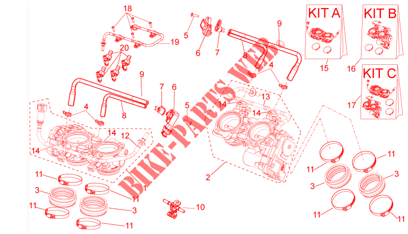 Throttle body for Aprilia RSV4 1000 APRC Factory ABS 2014