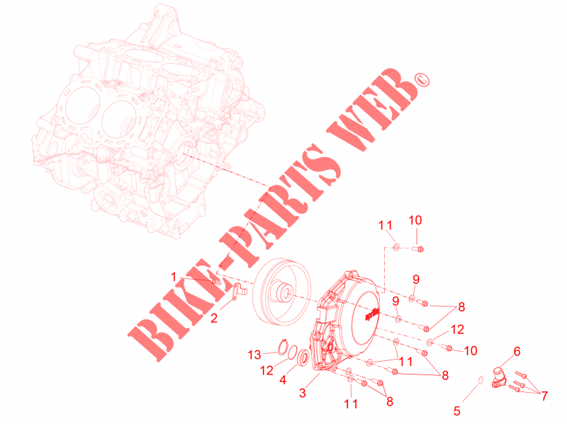 Flywheel cover for Aprilia RSV4 1000 Racing Factory L.E 2015
