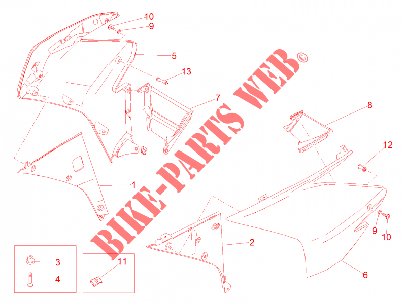 Side fairing for Aprilia RSV4 1000 RR 2015