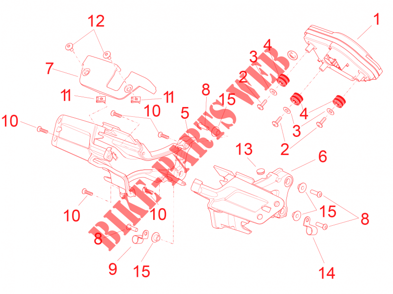 Instruments for Aprilia RSV4 1000 RR Racer Pack 2015