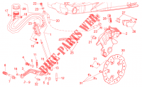 Rear brake system for Aprilia Shiver PA 2015