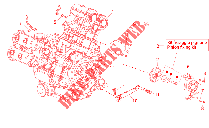Engine for Aprilia Shiver PA 2015