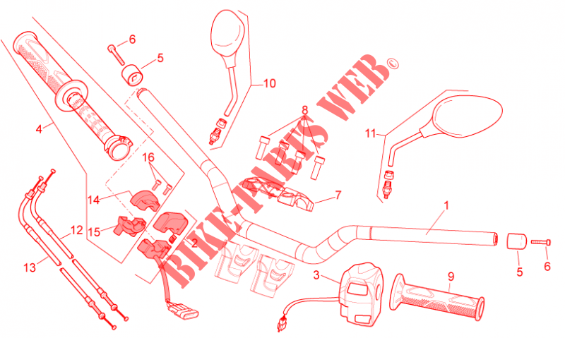Handlebar   Controls for Aprilia Shiver 2014