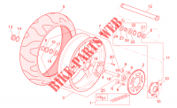 Rear wheel for Aprilia SL Falco 2000