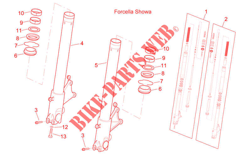Fron fork II for Aprilia SL Falco 2001
