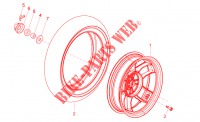 Rear wheel for Aprilia SR Motard 2T E3 2012