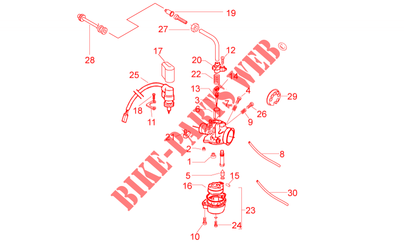Carburetor's components for Aprilia SR Motard 2T E3 2012