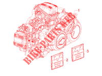Engine, assembly for Aprilia SRV 4T 8V E3 2012