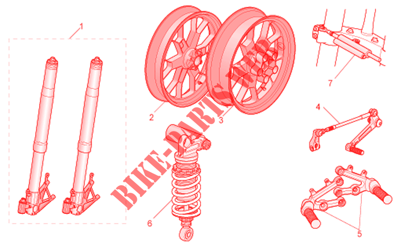 Acc.   Cyclistic components for Aprilia RSV 1000 Tuono 2009