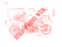 Plate set and decal for Aprilia Tuono V4 Factory 2015