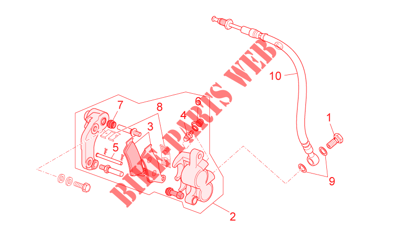 Front brake caliper for Aprilia RX-SX 2008
