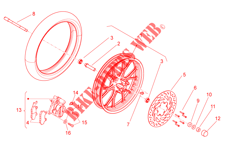 Front wheel II for Aprilia SX Limited Edition 2015